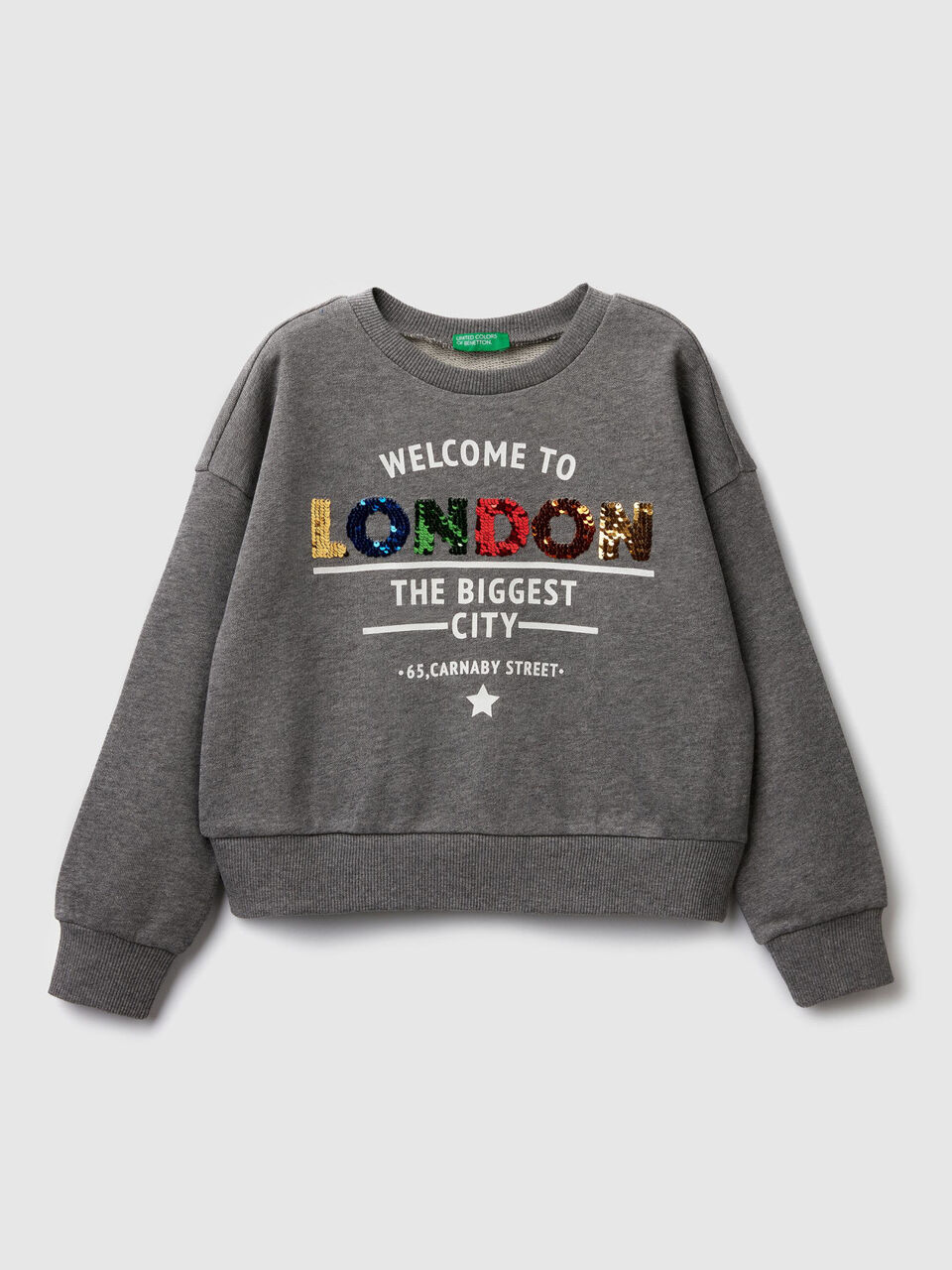 Sweatshirt with reversible sequins image number 1