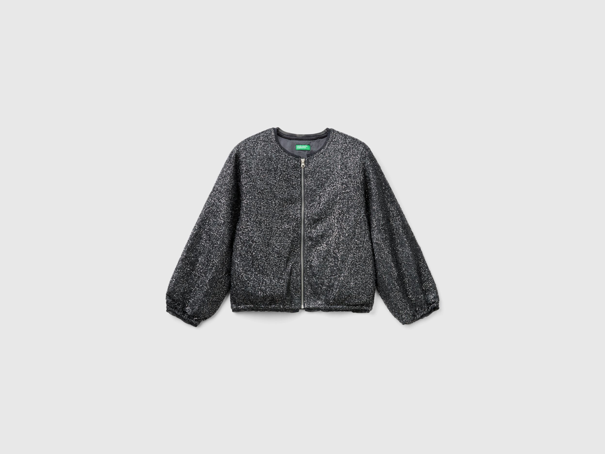 Colorful sequin bomber jacket hot sale