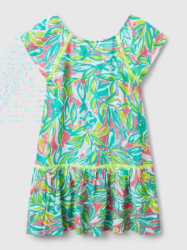 Dress with tropical print Junior Girl
