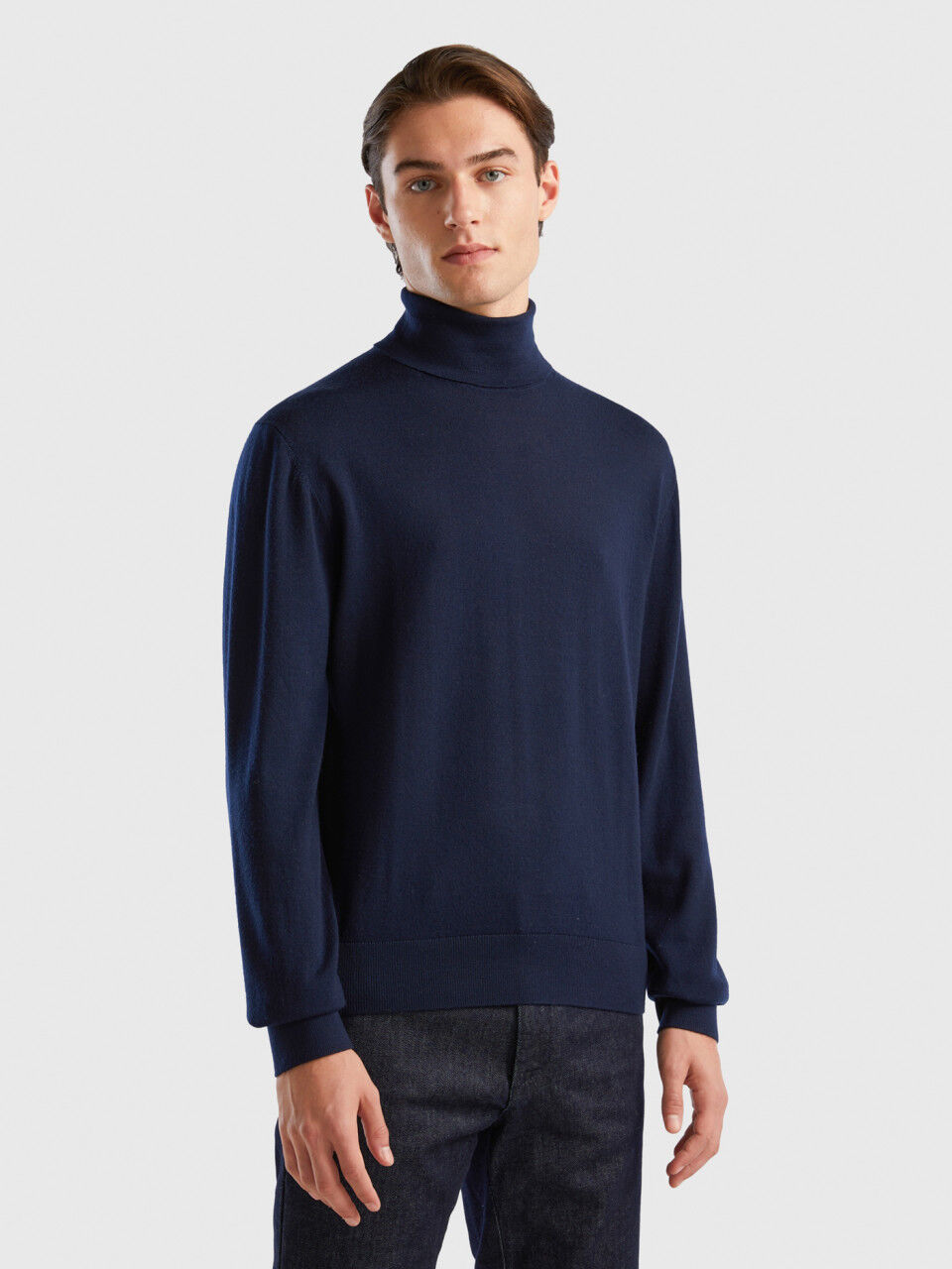Mens navy deals turtleneck
