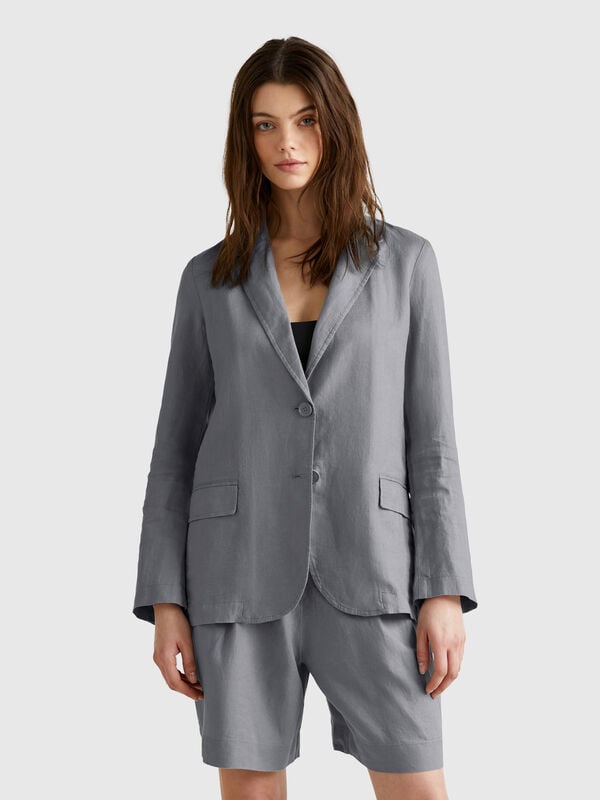 Blazer in pure linen Women