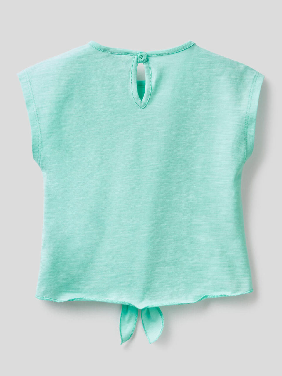 T-shirt in 100% cotton with bow at the bottom image number 2