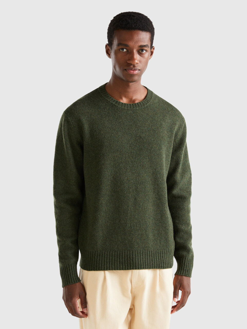 Men's shetland shop wool crewneck sweater