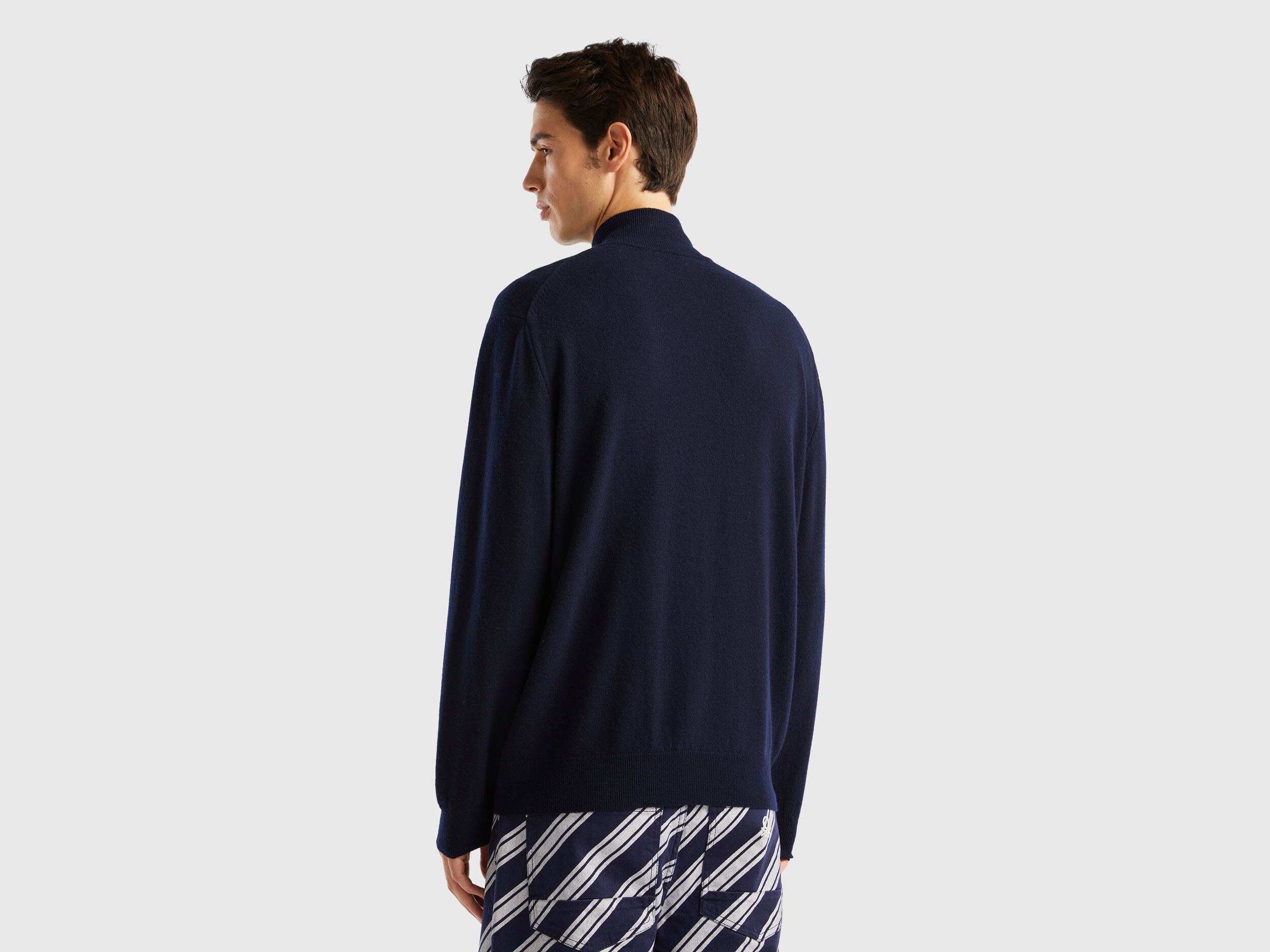 Merino wool store zip cardigan