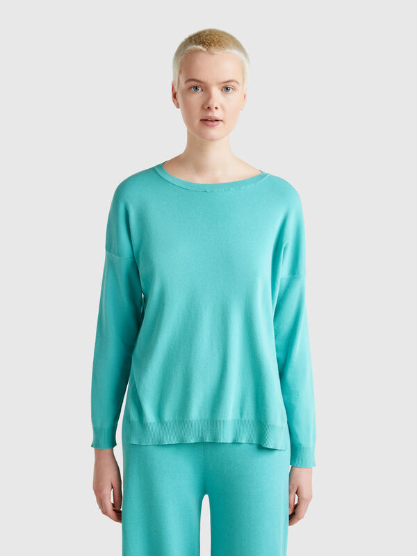 Oversized fit cotton sweater Women