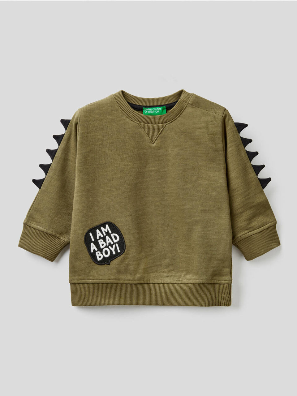 Sweatshirt in 100% cotton with 3D applique image number 1