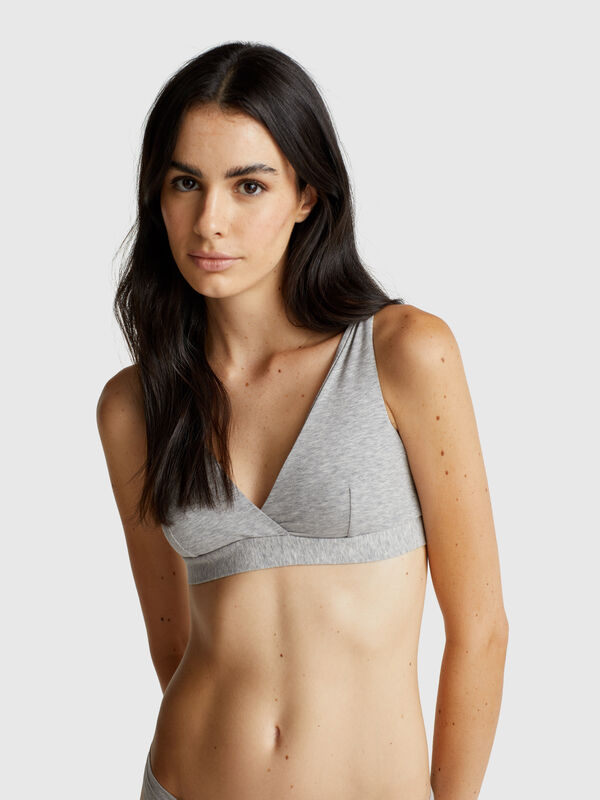 Triangle bra in stretch cotton Women