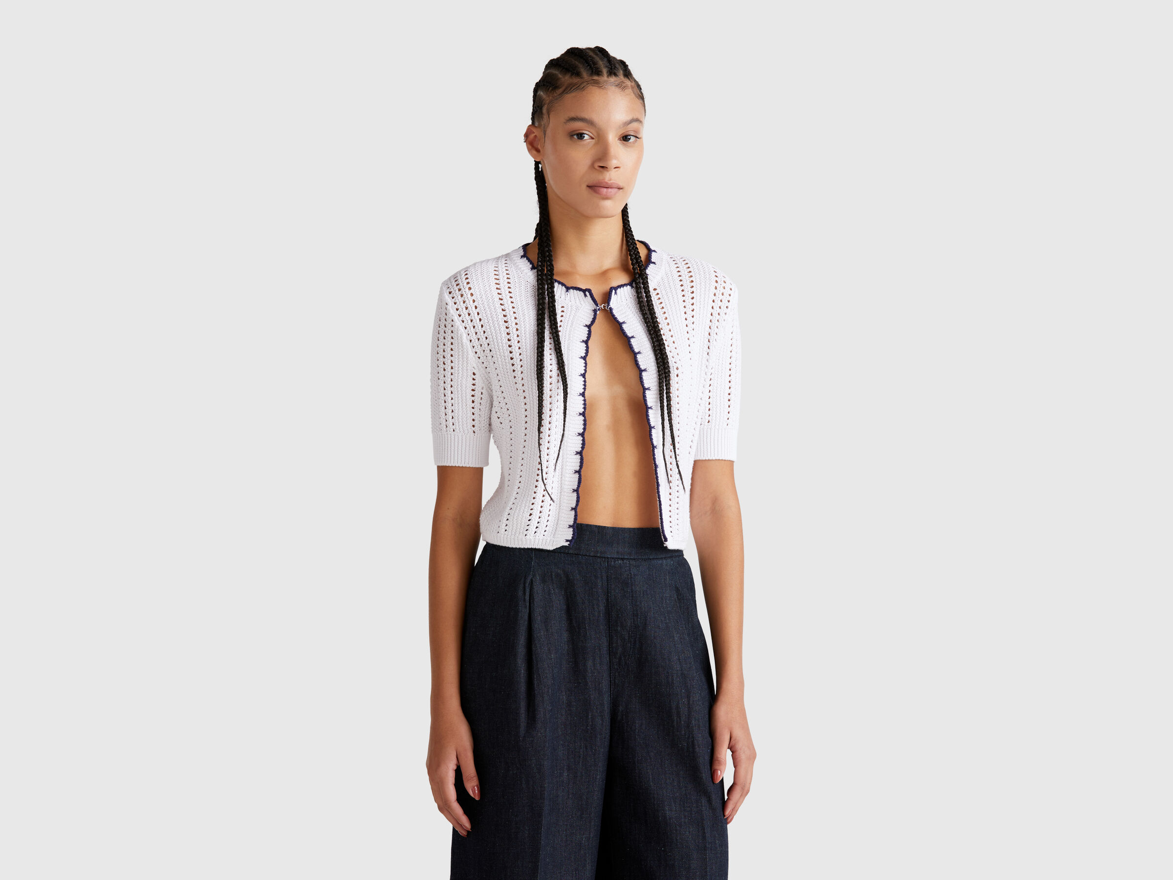 BUTTONED SWEATER H/S Women image number 0