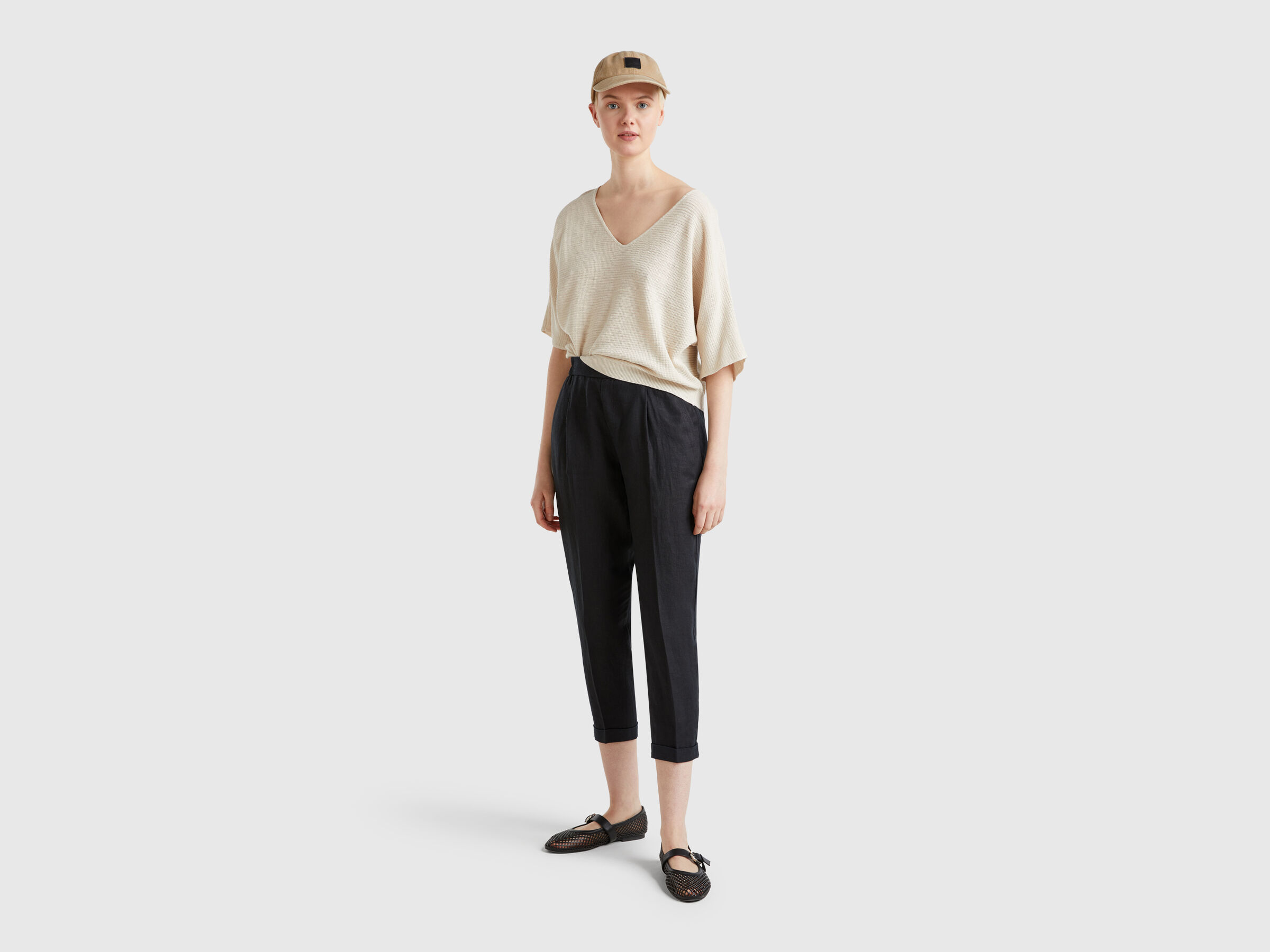 V NECK SWEATER H/S Women image number 3