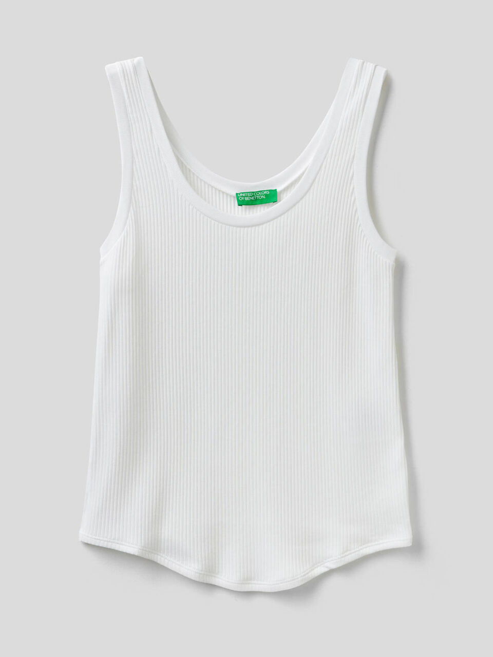 Ribbed wide shoulder tank top image number 1