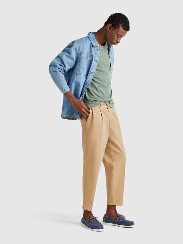 Stretch cotton chinos Men