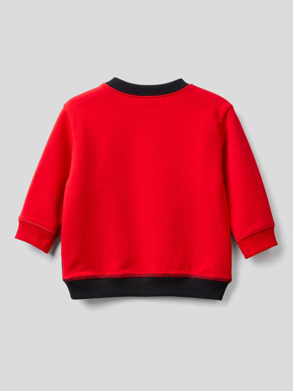 Color block sweatshirt in stretch organic cotton image number 2