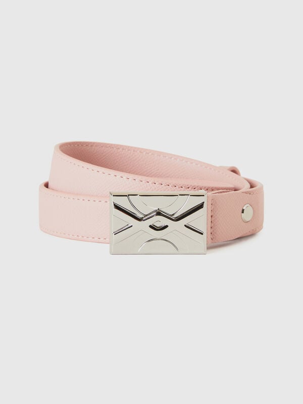 Powder pink thin belt Women