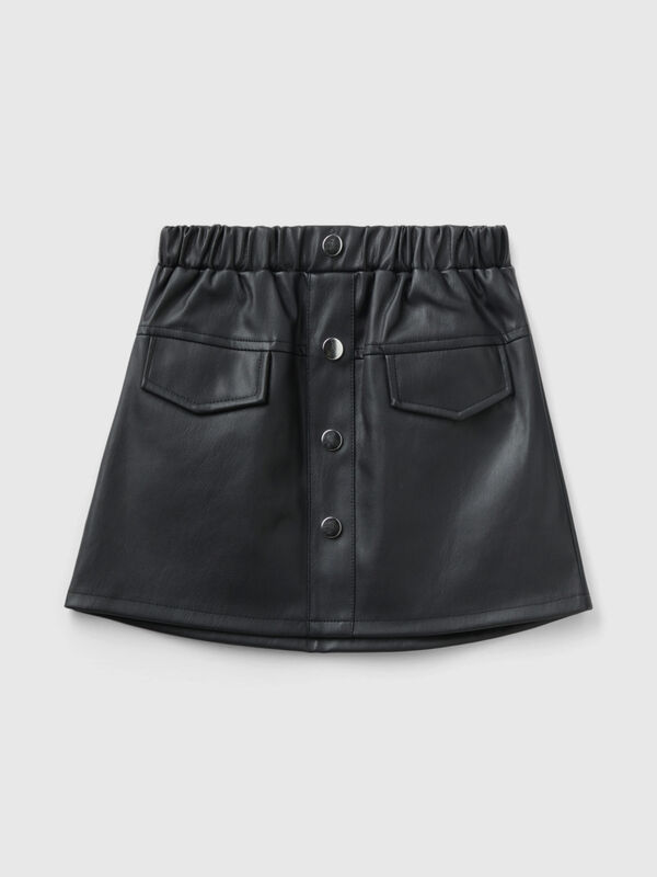 Miniskirt in imitation leather