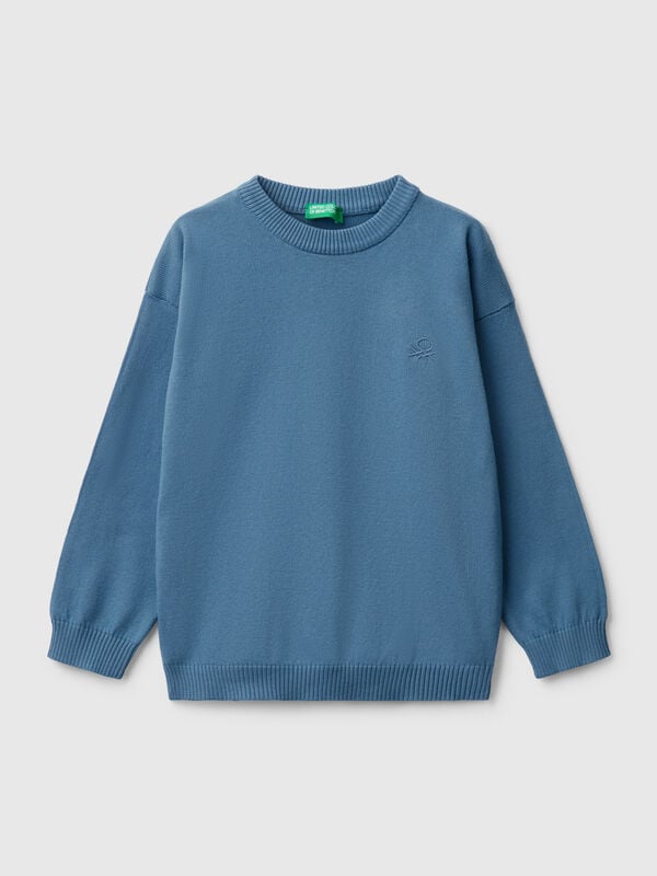 Sweater in pure cotton with logo Junior Boy