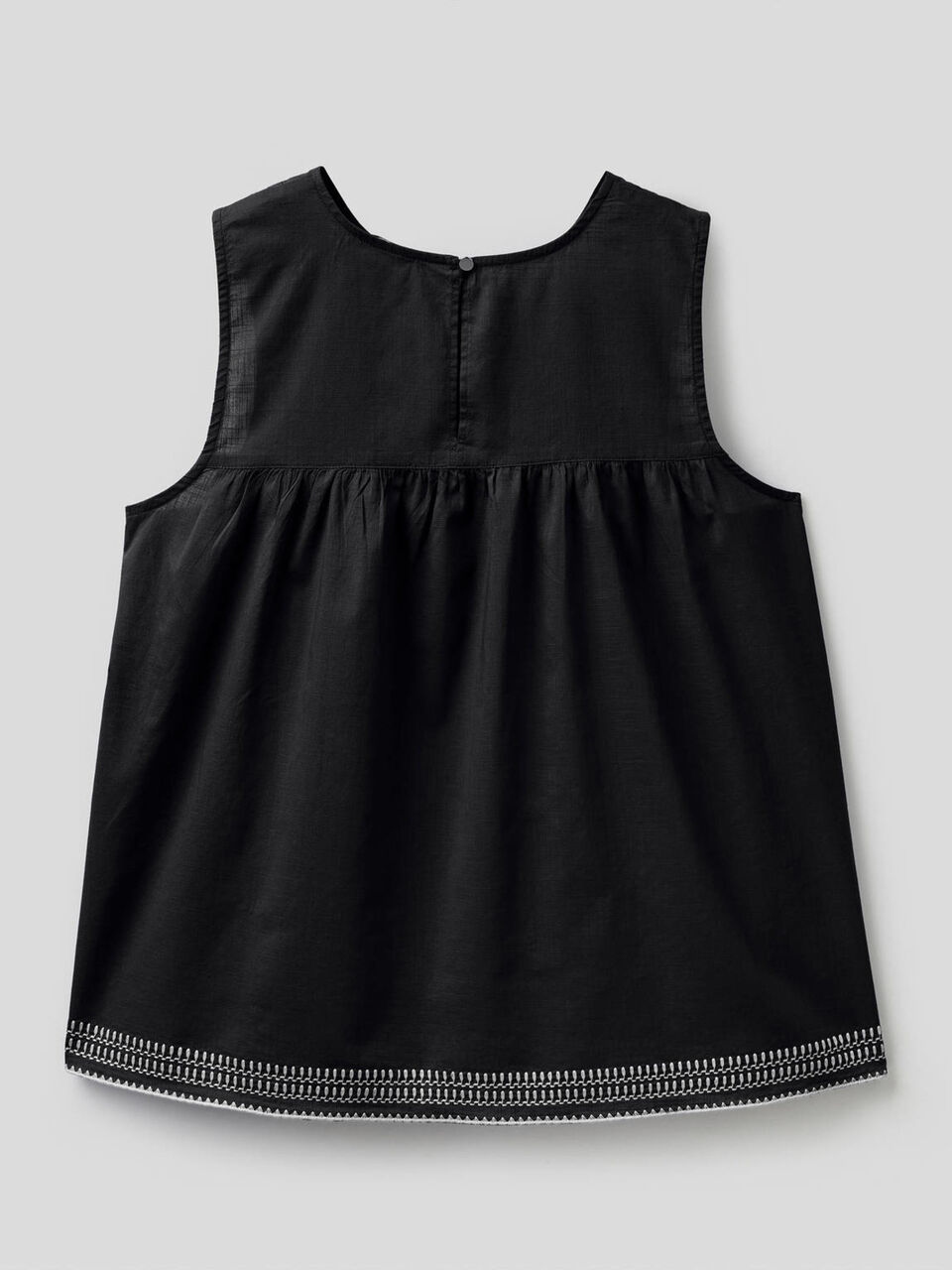Sleeveless top with embroidered bottom image number 2