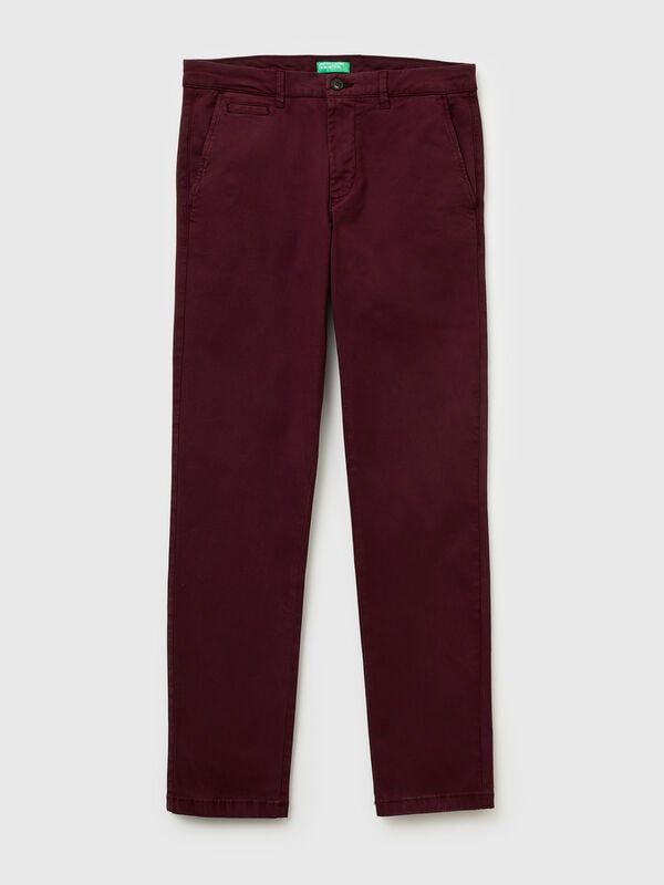 Plum slim fit chinos Men