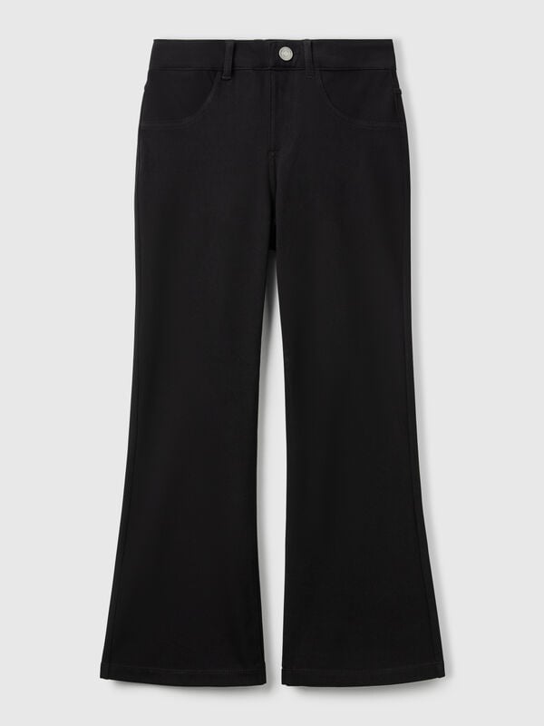 Flared trousers in stretch cotton Junior Girl