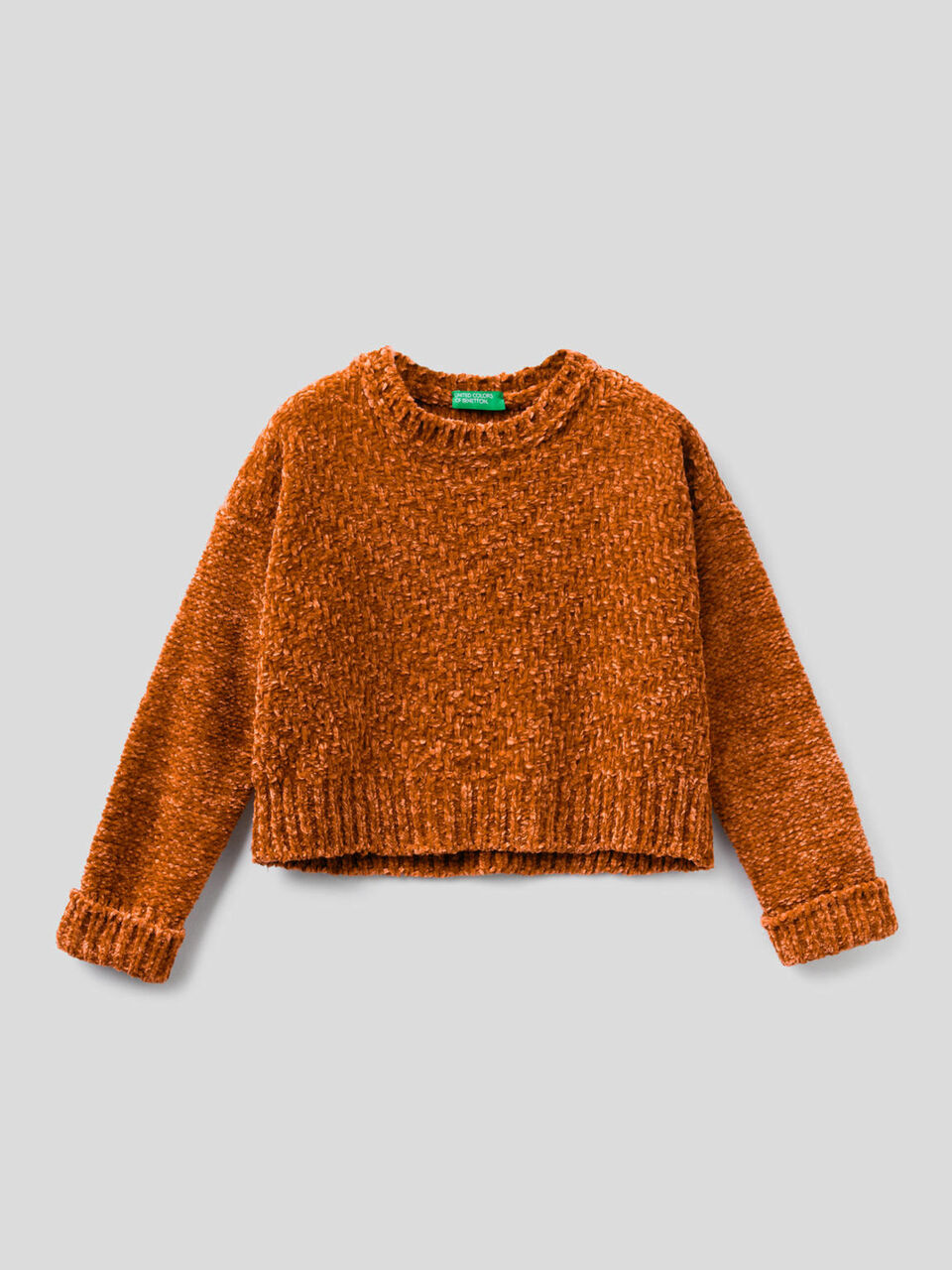 Cropped chenille sweater image number 1