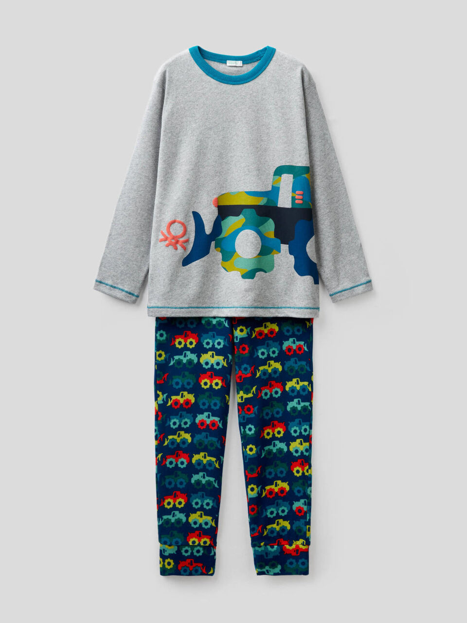 Cotton pyjamas with multicolor print image number 1