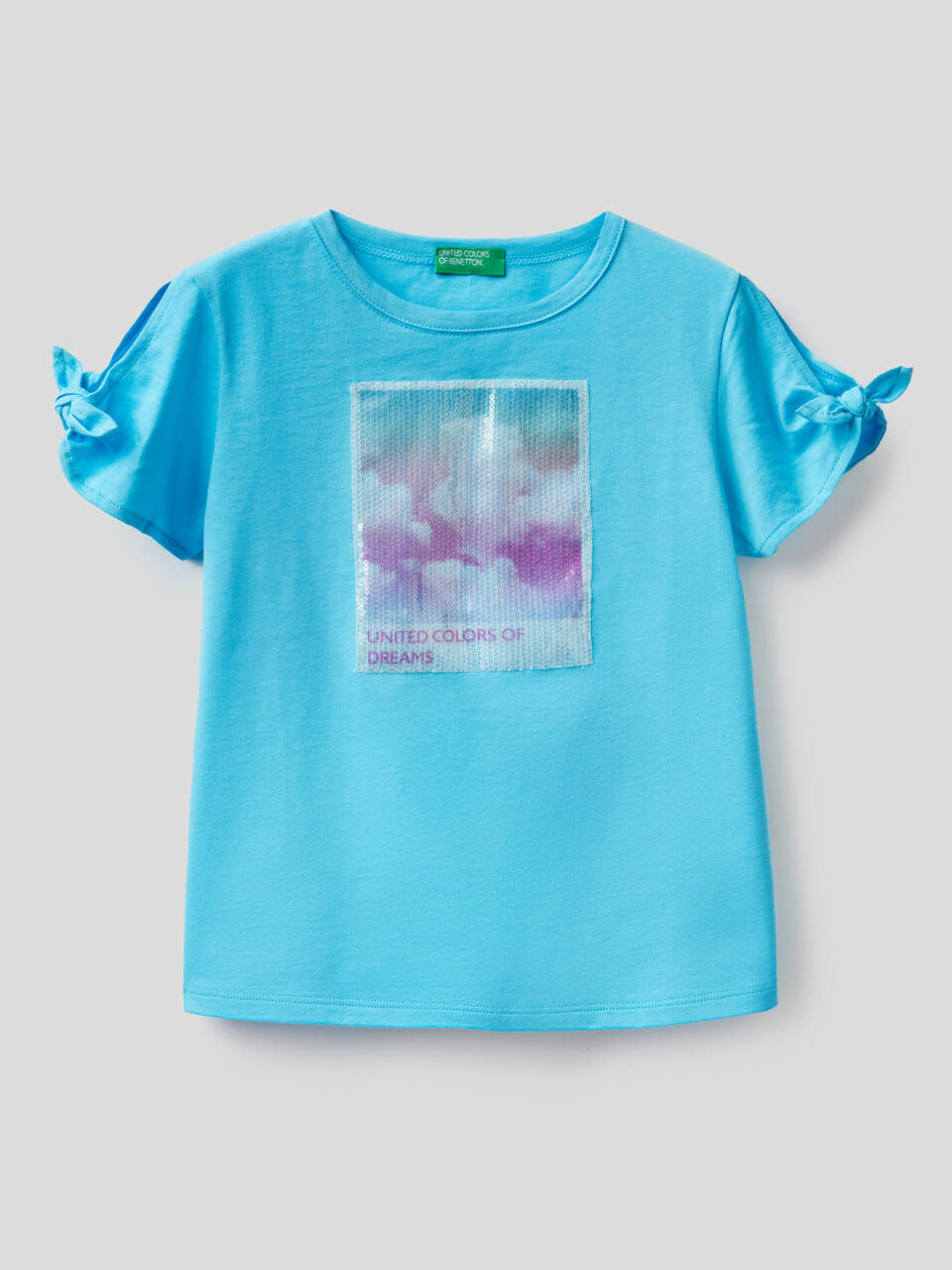 T-shirt with sequin panel image number 1