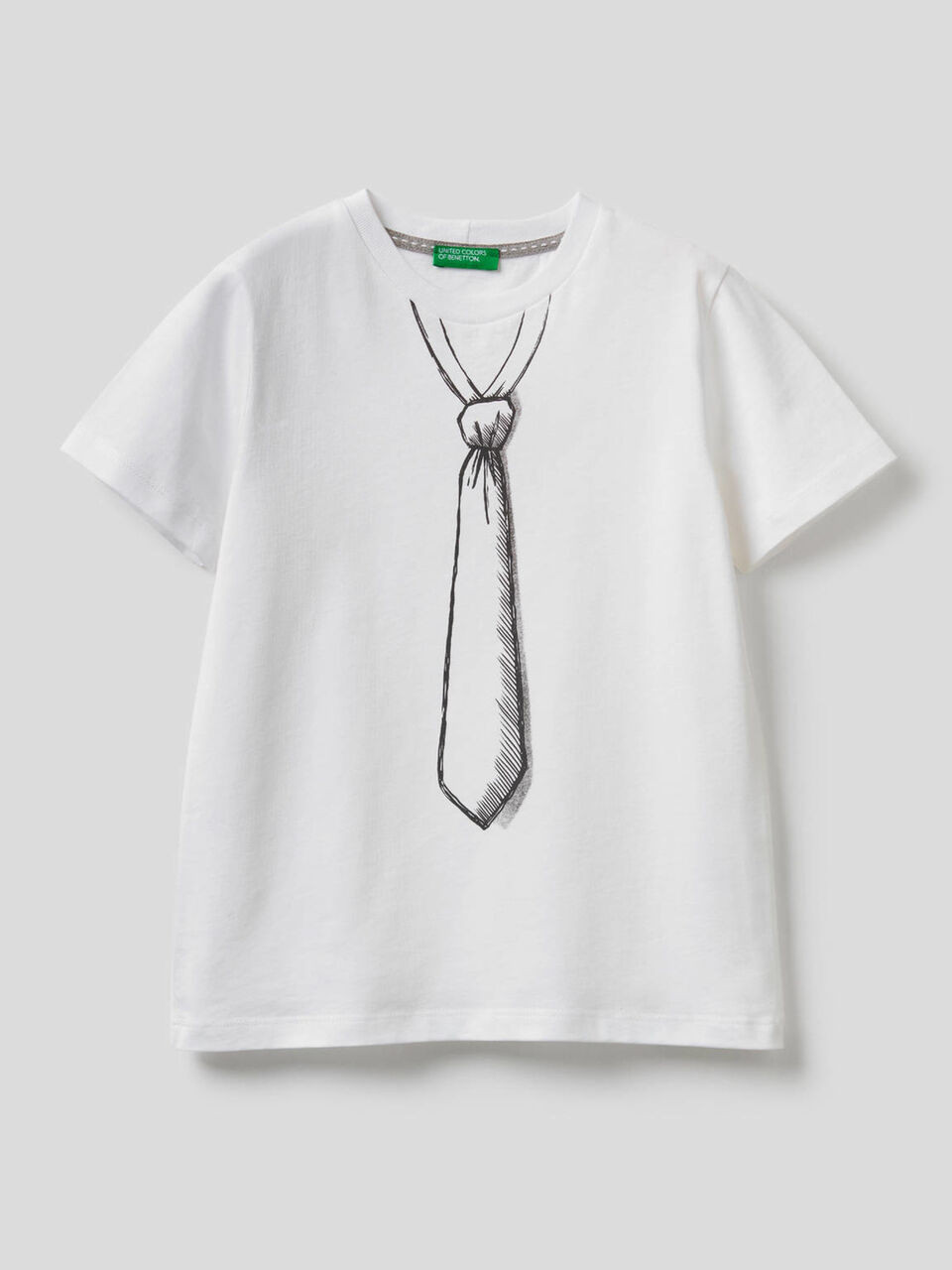 T-shirt with printed tie image number 1