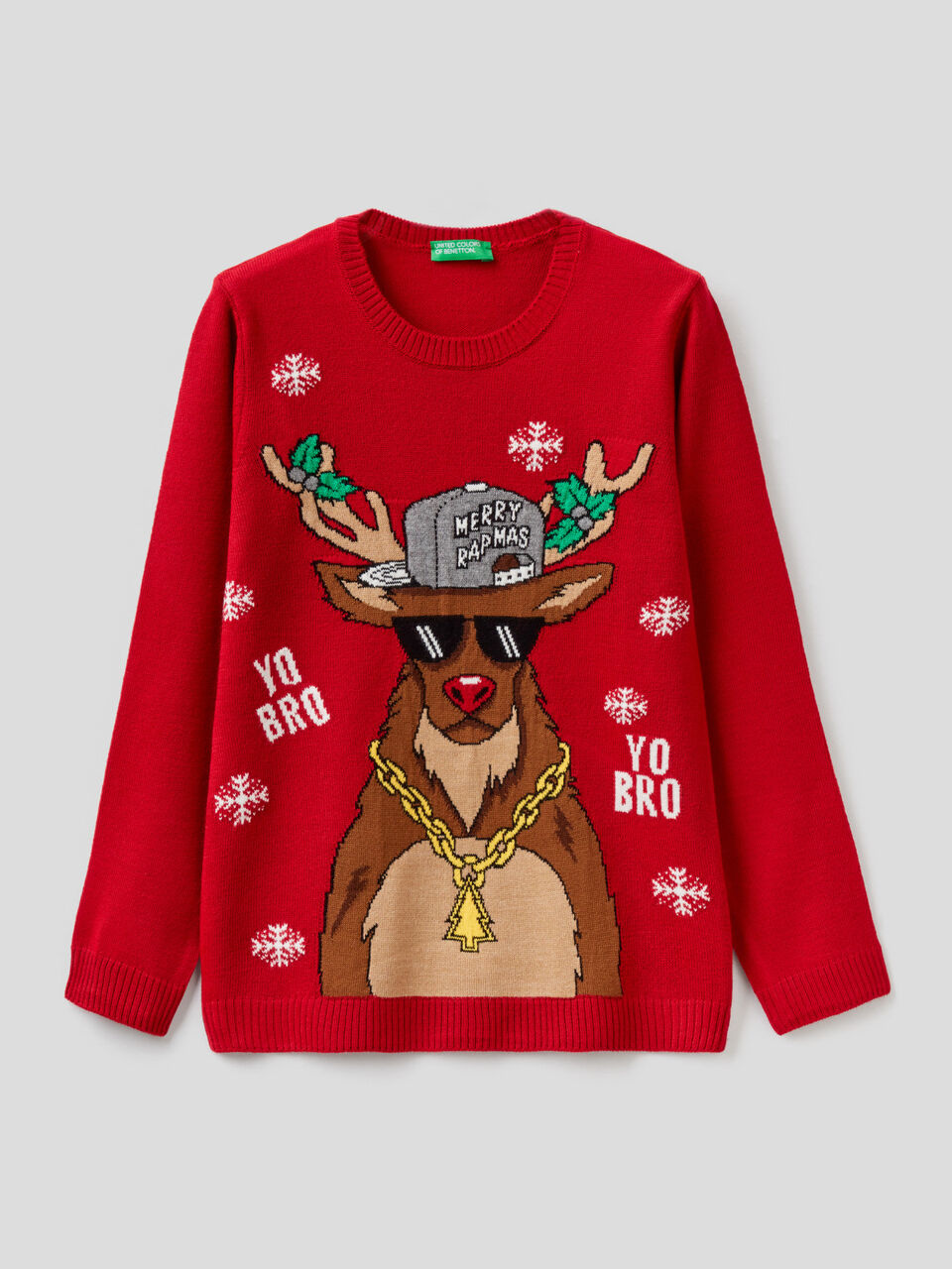 Sweater with inlaid design image number 1
