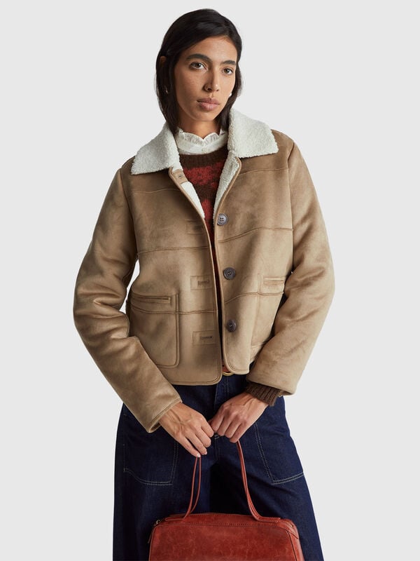 Suede-look jacket Women