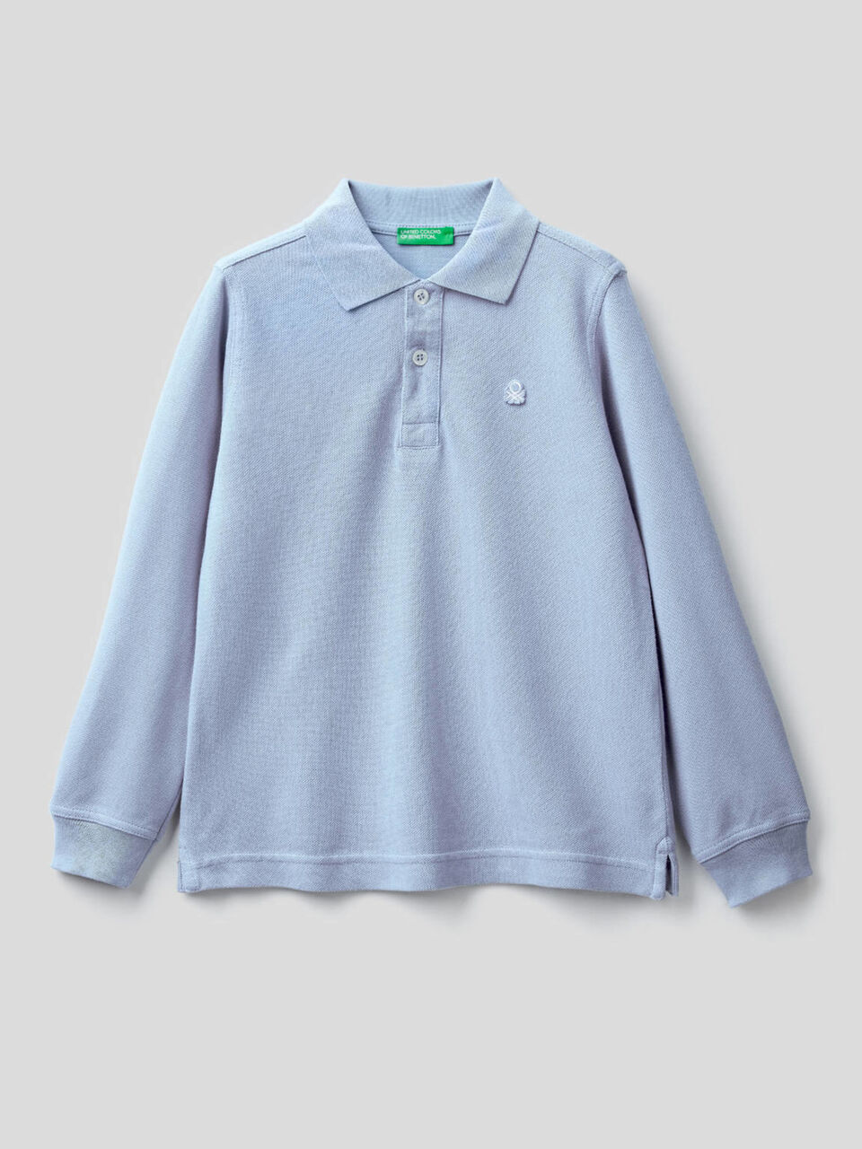 100% organic cotton long sleeve polo image number 1