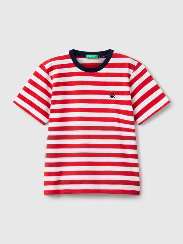 100% cotton striped t-shirt Junior Boy
