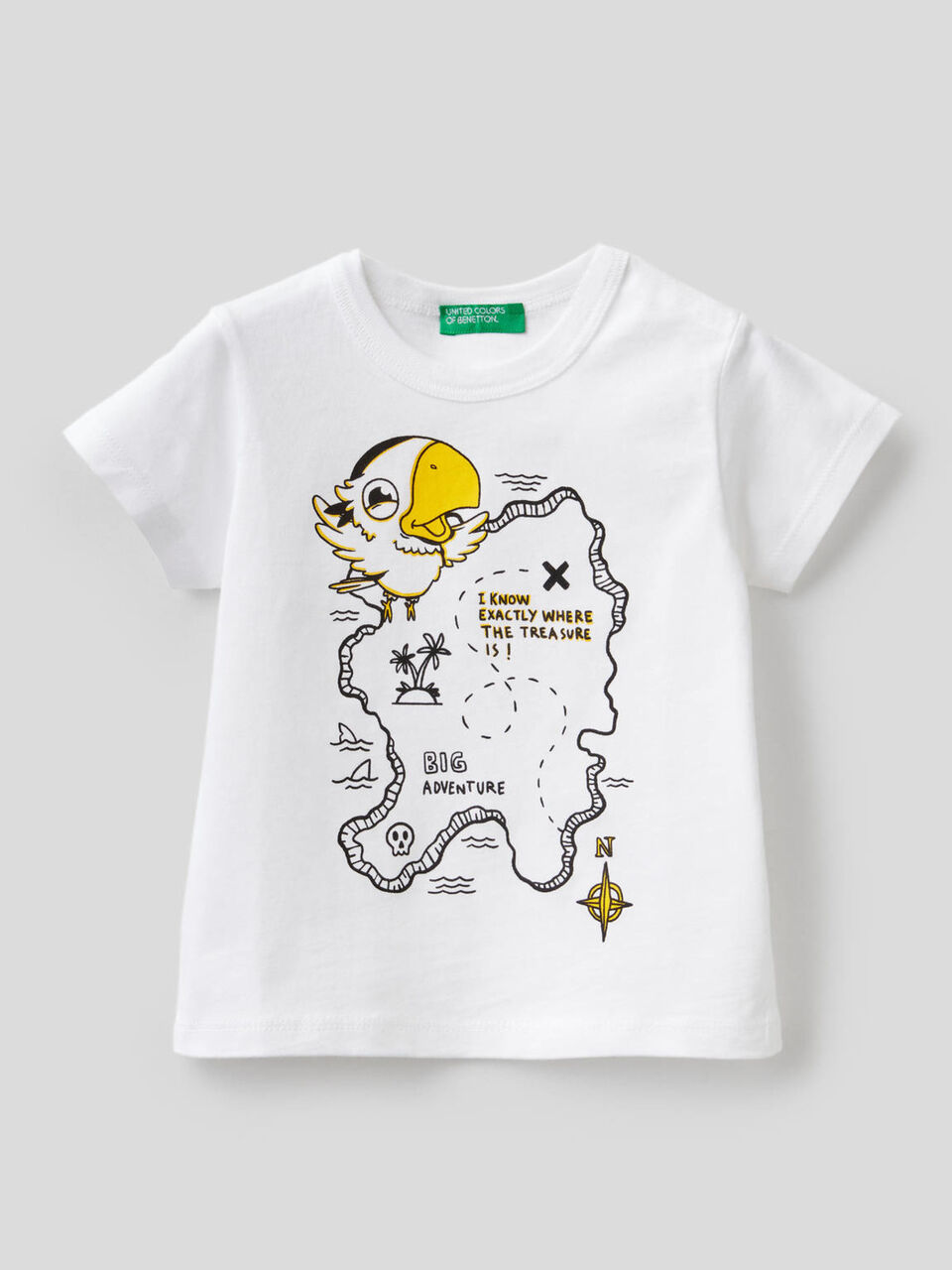 100% cotton t-shirt with maxi print image number 1