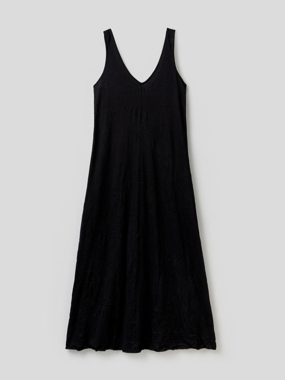 Long dress in crinkled fabric image number 1