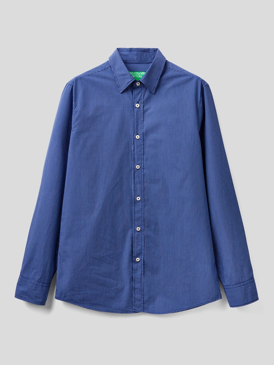 Slim fit shirt in yard dyed cotton image number 1