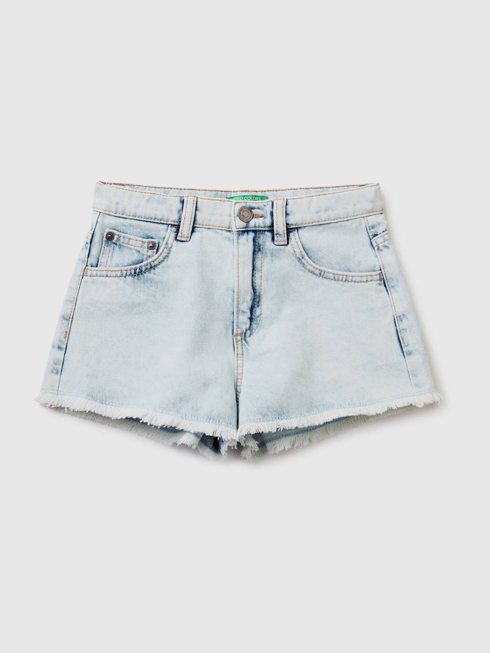 Benetton denim shorts with crochet pocket 4dw2c901s 901