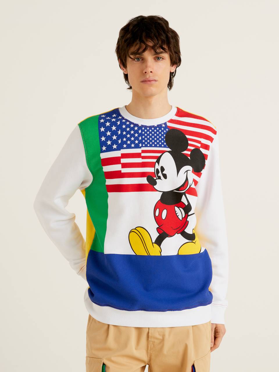 Benetton JCCxUCB Mickey Mouse sweatshirt with flag 3F11U101L 901