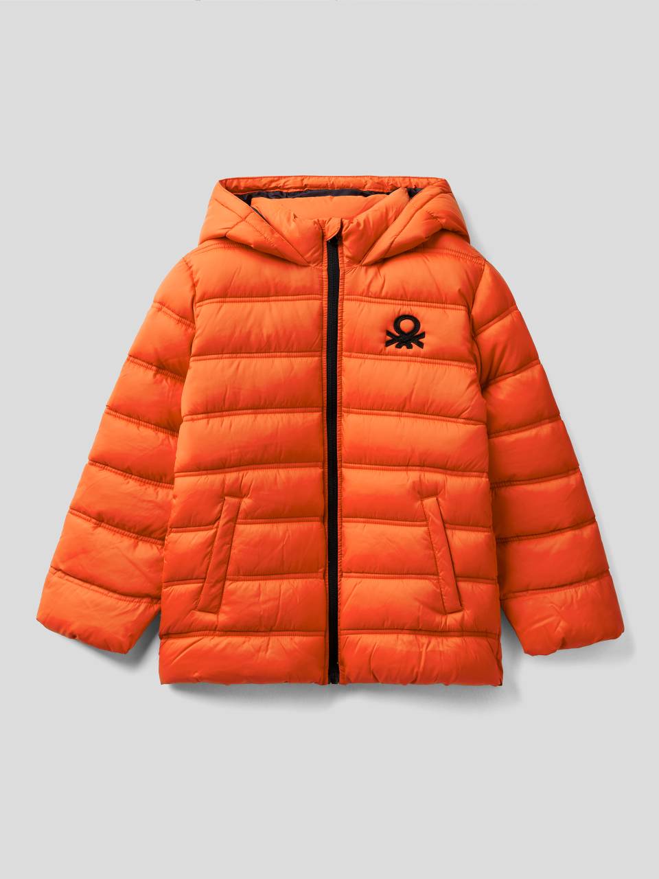 Benetton Puffer jacket with hood and logo - 2WU0CN016_06F