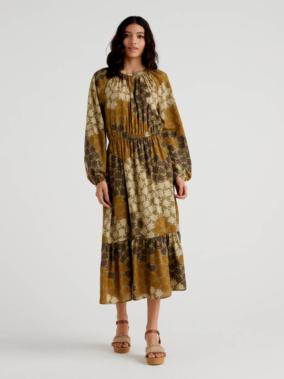 Benetton Long printed dress. 1