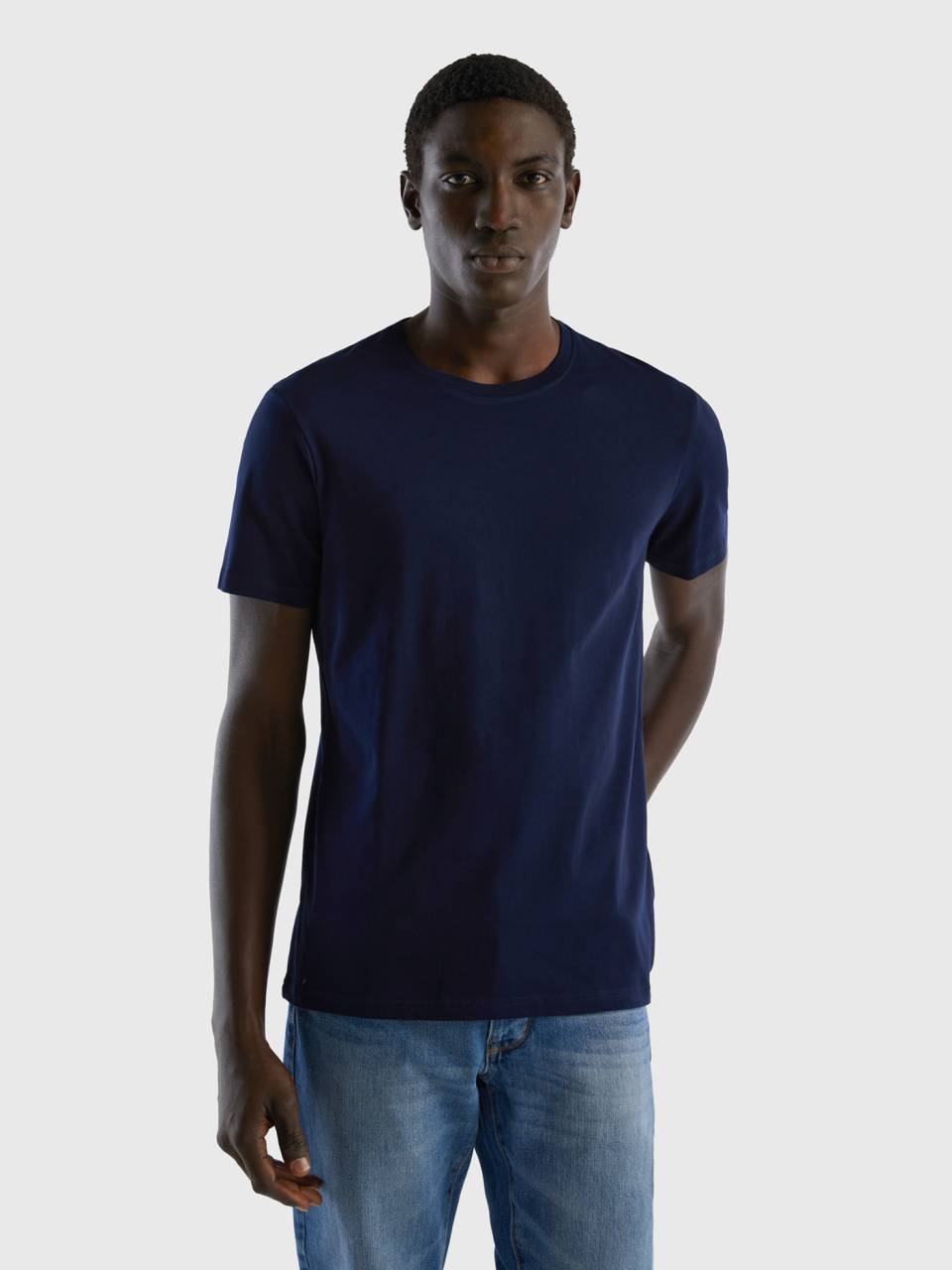 Dark blue t shirt Dark Blue Benetton