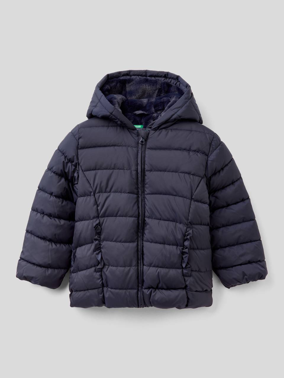 Benetton Puffer jacket with rouches 2WU0GN00R 252