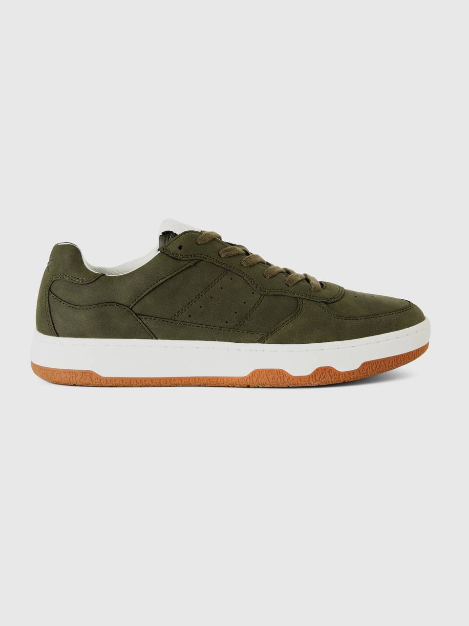 Benetton Military green low-top sneakers. 1